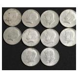 10 40 % SILVER HALF DOLLARS