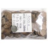 500 PLUS PENNIES  P D AND S  NO CULLS