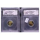 2-IGC BRILLIANT UNC BLACK RUTHENIUM DIMES
