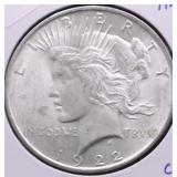 1922 CHOICE BU PEACE DOLLAR