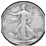 1940 S WALKING HALF DOLLAR VF