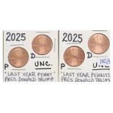 2-2025 PENNY SETS P AND D LAST YEAR MADE  RARE