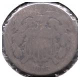 1868 TWO CENT PIECE VG