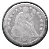 1847 SEATED DIME VG