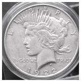 1922 PEACE DOLLAR VF