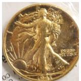 GOLD PLATED WALKING HALF DOLLAR