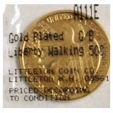GOLD PLATED WALKING HALF DOLLAR