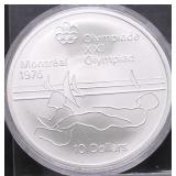 1975 CANADA SILVER 10 DOLLARS GEM