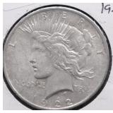 1922 PEACE DOLLAR XF