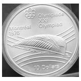 1976 CANADA SILVER 10 DOLLARS GEM