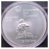 1974 CANADA SILVER 5 DOLLARS GEM