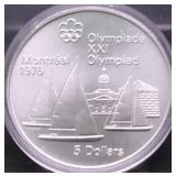1973 CANADA SILVER 5 DOLLARS GEM