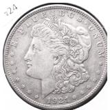 1921 MORGAN DOLLAR XF