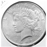 1923 PEACE DOLLAR AU