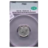 1942 PF66 MERCURY DIME