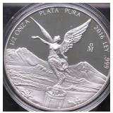 2015 PROOF 1/2 OZ MEXICO ONZA