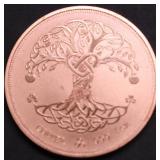 1OZ .999 COPPER ROUND GEM