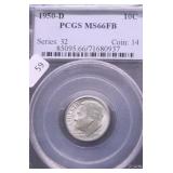 1950 D PCGS MS6 FB ROOSEVELT DIME