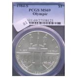1984 S PCGS MS69 OLYMPIC SILVER DOLLAR