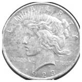 1923 PEACE DOLLAR VF