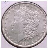 1890 CHOICE BU MORGAN DOLLAR