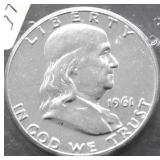 1961 FRANKLIN HALF DOLLAR POLISHED