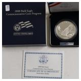 PROOF BALD EAGLE SILVER DOLLAR W BOX PAPERS