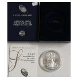2017 W SILVER EAGLE W BOX PAPERS