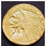 1908 QUARTER EAGLE JEWELRY GRADE