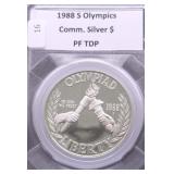 1988S PROOF OLYMPIC SILVER DOLLAR