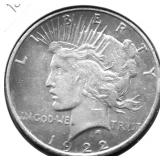 1922 PEACE DOLLAR VF