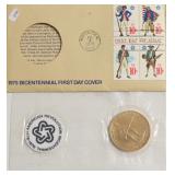 FIRST DAY COVER BICENTENNIAL MEDAL