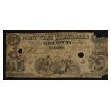 1852 TENNESSEE 5 $ NOTE VG TEAR