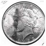 1923 PEACE DOLLAR AU