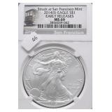 2014 S NGC MS69 SILVER EAGLE