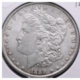 1889 MORGAN DOLLAR AU