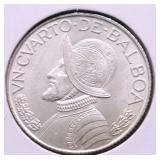 1962 PANAMA SILVER 1/4 BALBOA CH BU