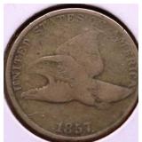 1857 FLYING EAGLE CENT VG