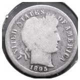 1895 BARBER DIME G  KEY