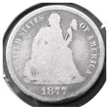 1877 CC SEATED DIME G