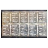 10-1 GRAM VALCAMBIE .999 SILVER BARS