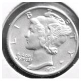 1937 CHOICE BU MERCURY DIME