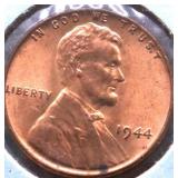 1944 CHOICE BU RED LINCOLN CENT