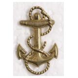 STERLING SILVER NAVY ANCHOR PIN