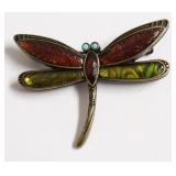 GLASS DRAGON FLY BROACH