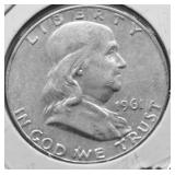 1961 D FRANKLIN  HALF DOLLAR AU