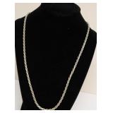 STERLING SILVER HEAVY ROPE CHAIN  21'