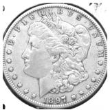 1897 O MORGAN SILVER DOLLAR EXTRA FINE