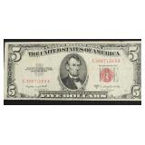 5 DOLLAR RED SEAL US LEGAL TENDER VF