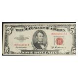 5 DOLLAR RED SEAL US LEGAL TENDER VF